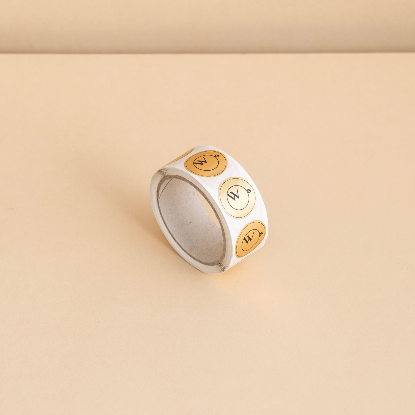 Wos Circle Label Gold (250/Reel)