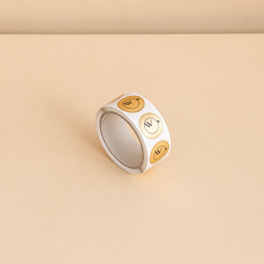 Wos Circle Label Gold (250/Reel)