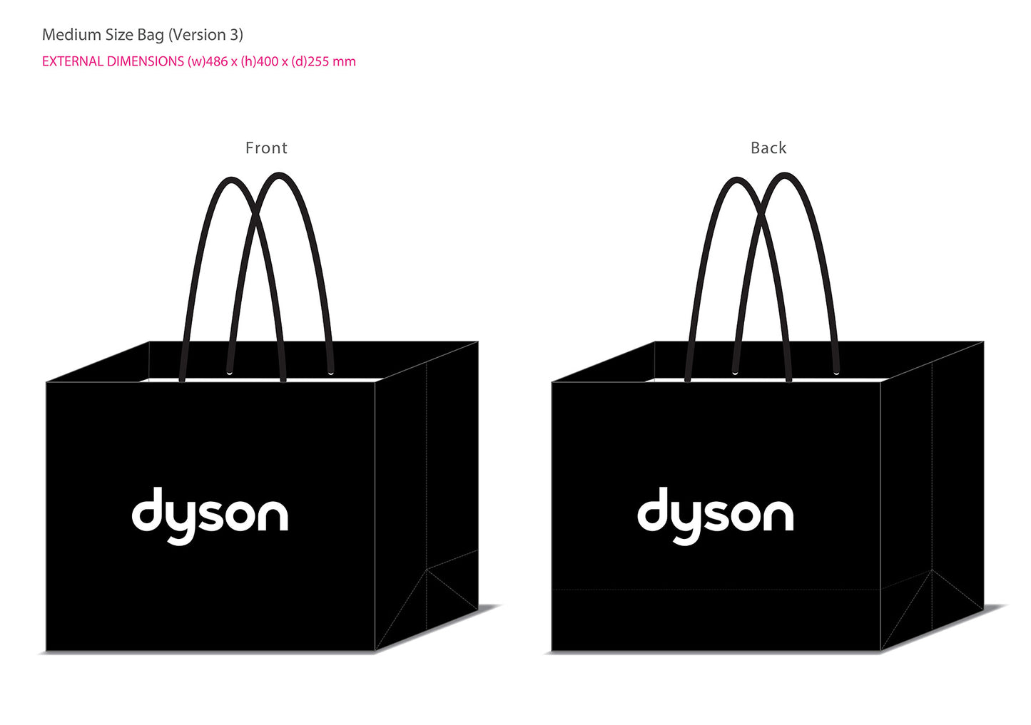 Dyson Medium Carrier Bag – Version 3, 50pcs / carton